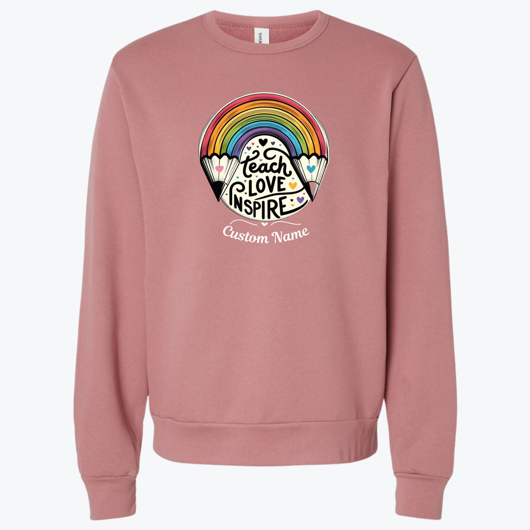 Custom Name Teacher  Retro Premium Crewneck Sweatshirt