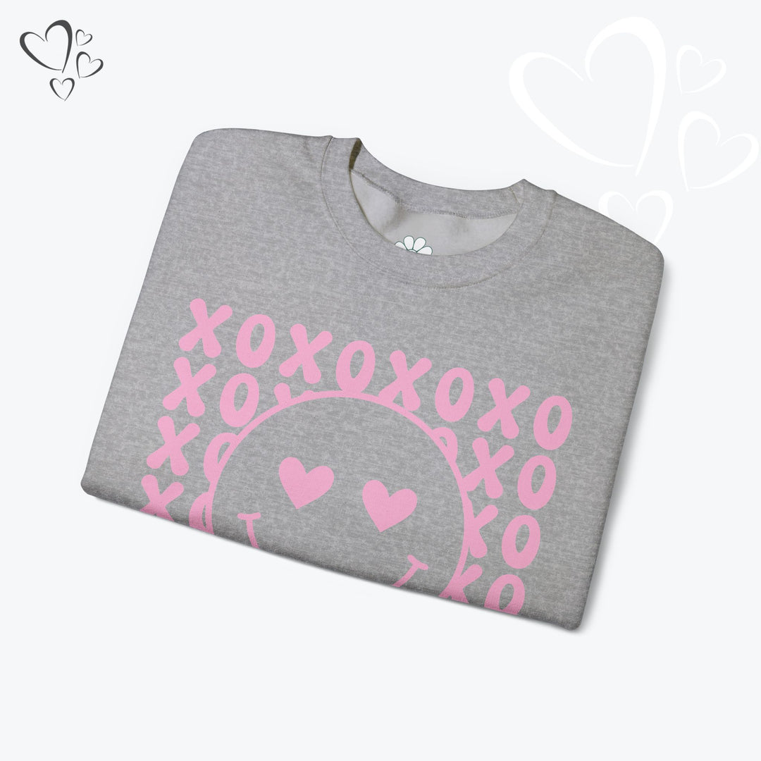 Smiley Face XOXO Sweatshirt, Vintage XOXO Valentine Sweatshirt