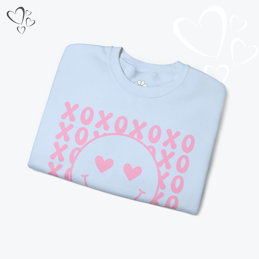 Smiley Face XOXO Sweatshirt, Vintage XOXO Valentine Sweatshirt