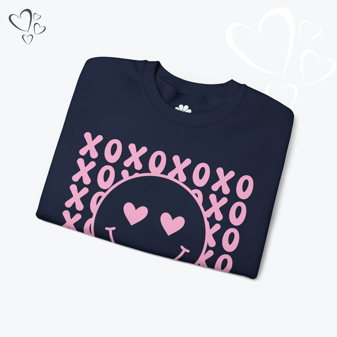 Smiley Face XOXO Sweatshirt, Vintage XOXO Valentine Sweatshirt
