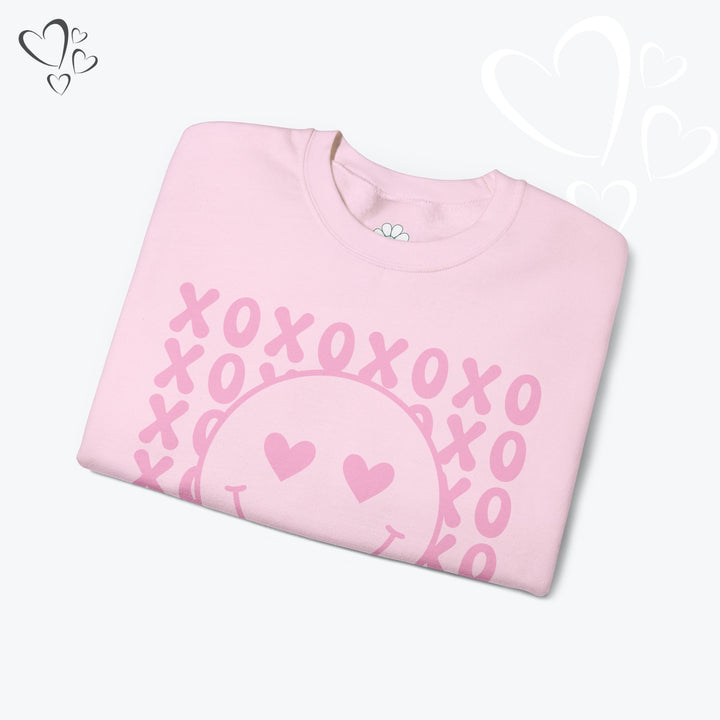Smiley Face XOXO Sweatshirt, Vintage XOXO Valentine Sweatshirt