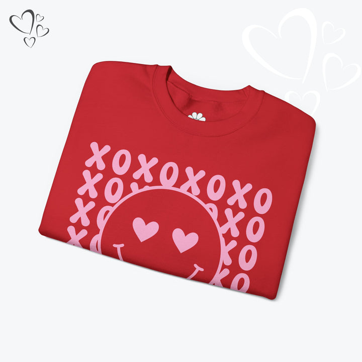 Smiley Face XOXO Sweatshirt, Vintage XOXO Valentine Sweatshirt