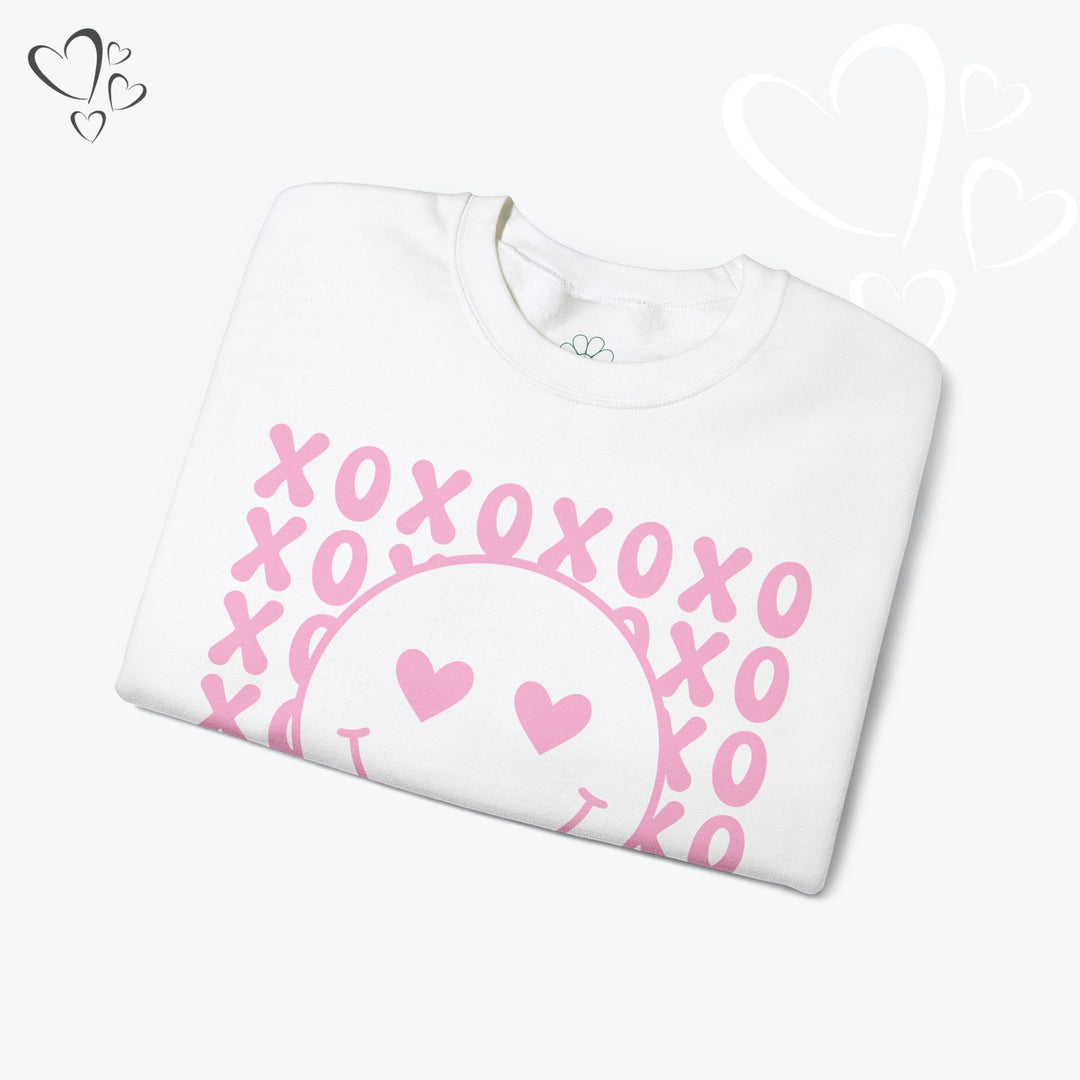 Smiley Face XOXO Sweatshirt, Vintage XOXO Valentine Sweatshirt