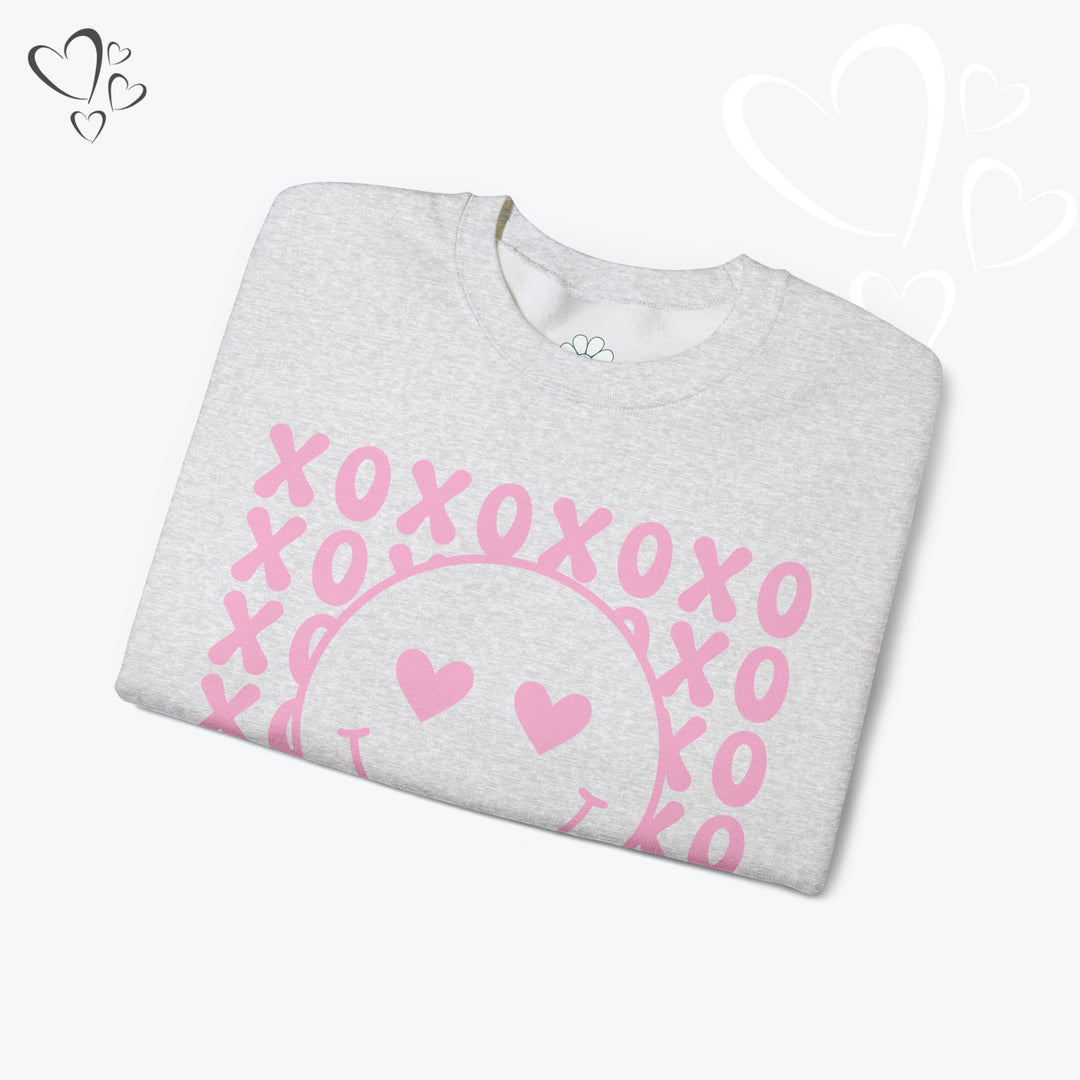 Smiley Face XOXO Sweatshirt, Vintage XOXO Valentine Sweatshirt