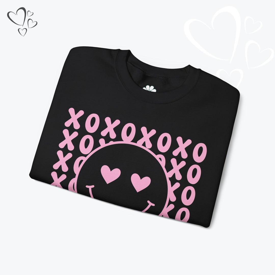 Smiley Face XOXO Sweatshirt, Vintage XOXO Valentine Sweatshirt