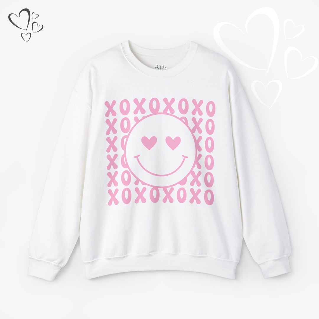 Smiley Face XOXO Sweatshirt, Vintage XOXO Valentine Sweatshirt