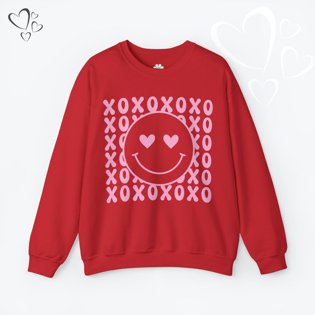 Smiley Face XOXO Sweatshirt, Vintage XOXO Valentine Sweatshirt