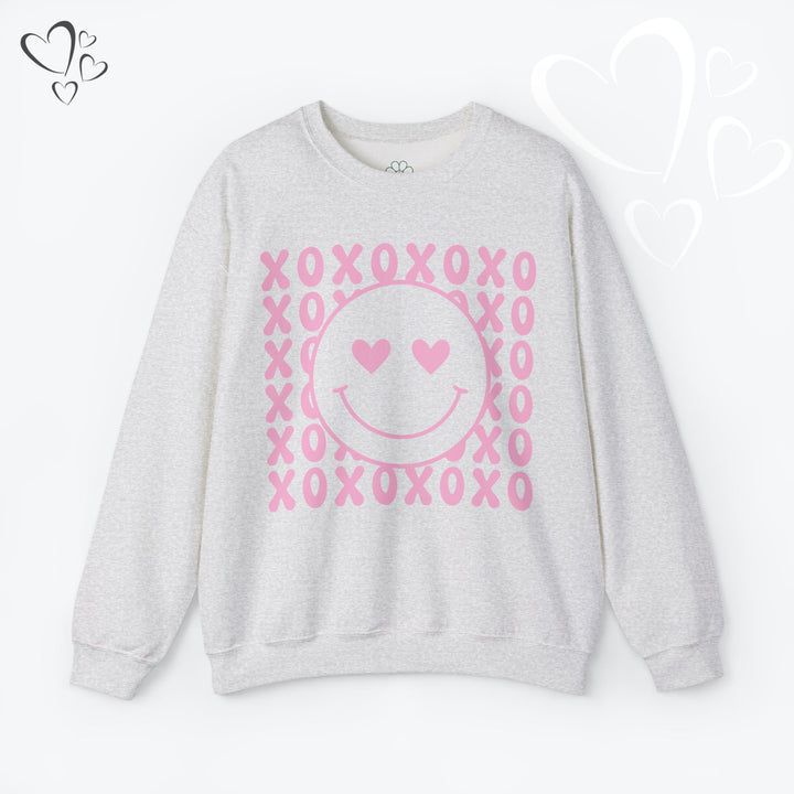 Smiley Face XOXO Sweatshirt, Vintage XOXO Valentine Sweatshirt