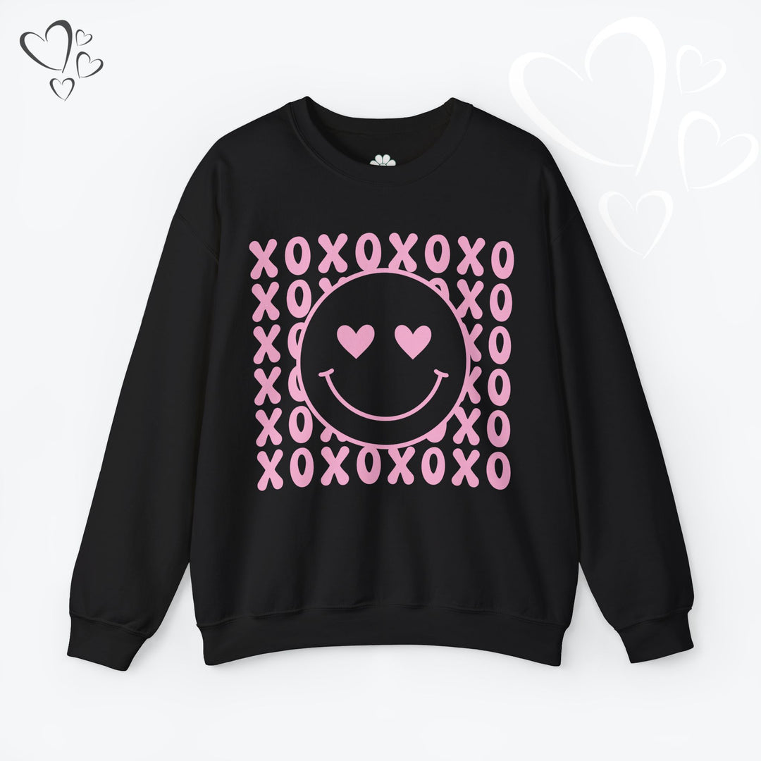 Smiley Face XOXO Sweatshirt, Vintage XOXO Valentine Sweatshirt