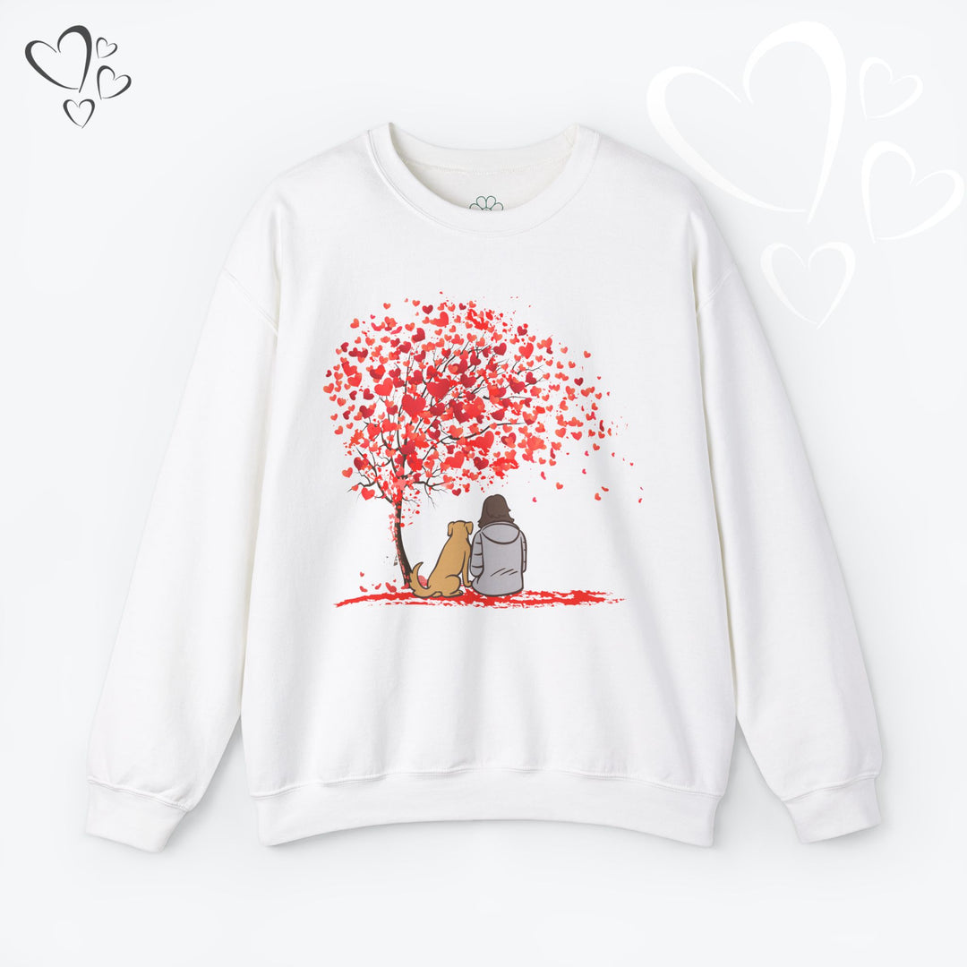 Heart Tree Dog Lover Sweatshirt,  Valentine Sweatshirt