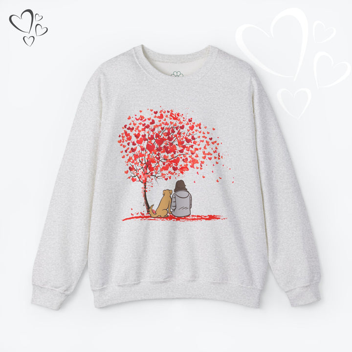 Heart Tree Dog Lover Sweatshirt,  Valentine Sweatshirt