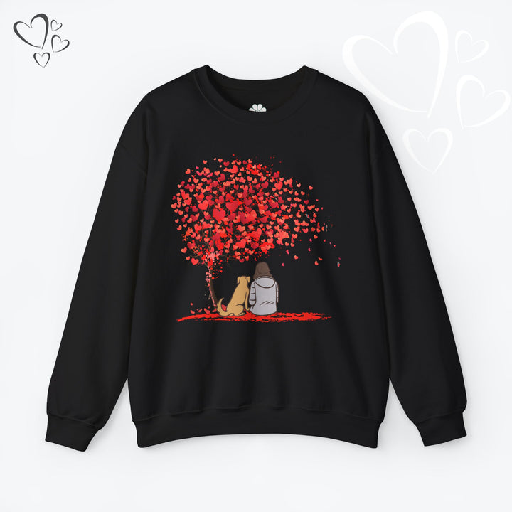 Heart Tree Dog Lover Sweatshirt,  Valentine Sweatshirt