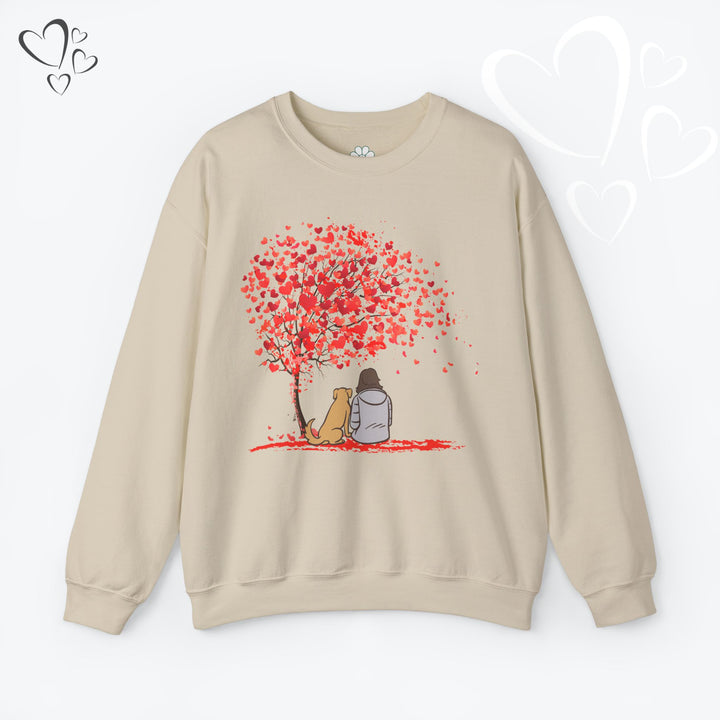 Heart Tree Dog Lover Sweatshirt,  Valentine Sweatshirt