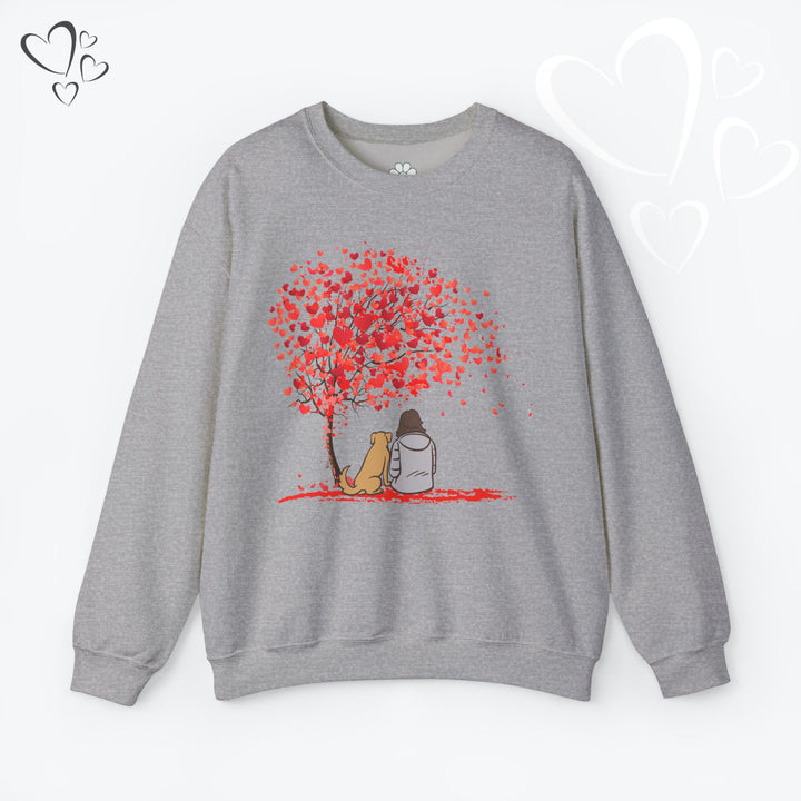 Heart Tree Dog Lover Sweatshirt,  Valentine Sweatshirt