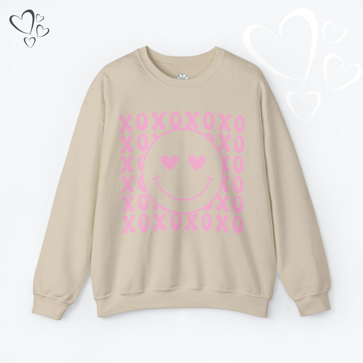 Smiley Face XOXO Sweatshirt, Vintage XOXO Valentine Sweatshirt