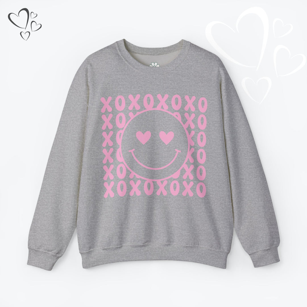 Smiley Face XOXO Sweatshirt, Vintage XOXO Valentine Sweatshirt