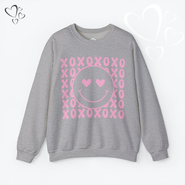 Smiley Face XOXO Sweatshirt, Vintage XOXO Valentine Sweatshirt