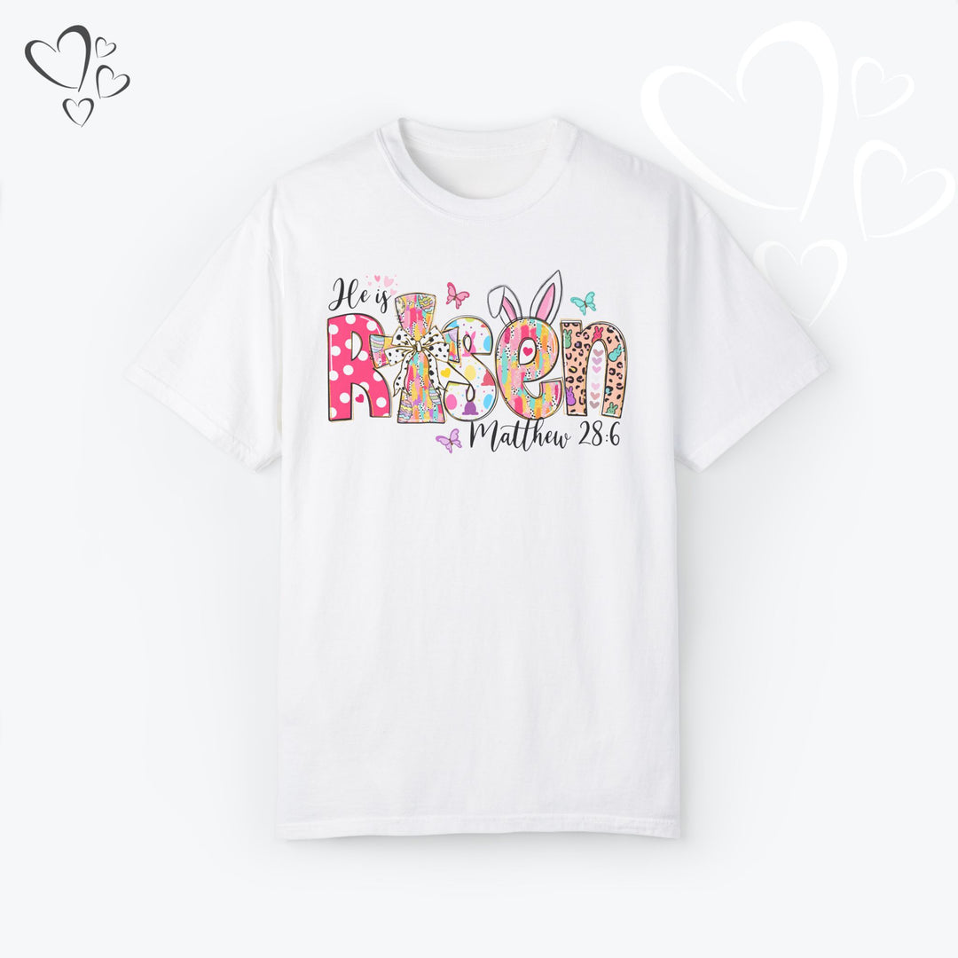 Comfort Colors® Easter "He is Risen" Shirt, Christian T-Shirt
