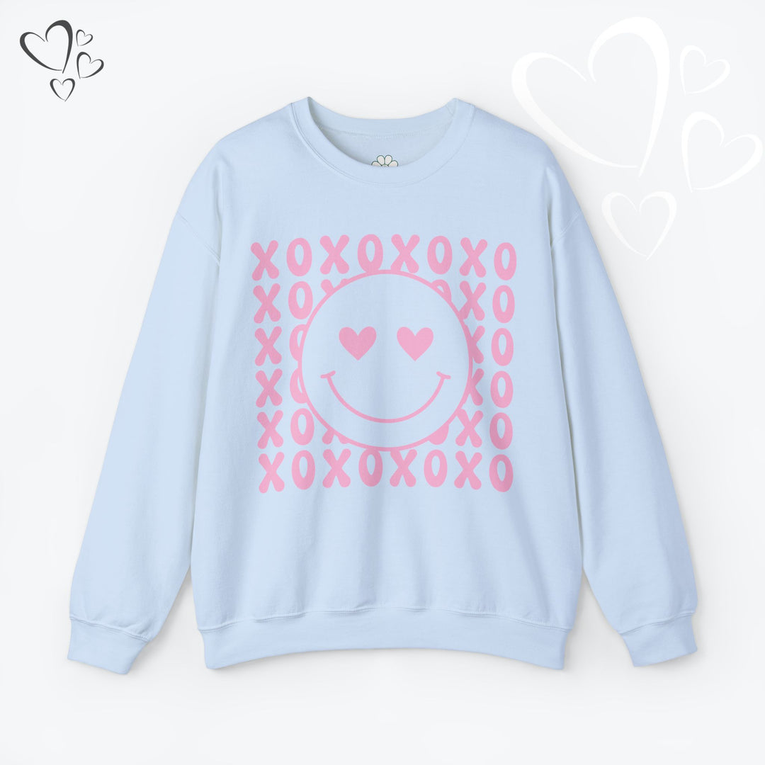 Smiley Face XOXO Sweatshirt, Vintage XOXO Valentine Sweatshirt