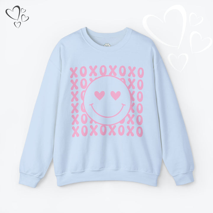 Smiley Face XOXO Sweatshirt, Vintage XOXO Valentine Sweatshirt
