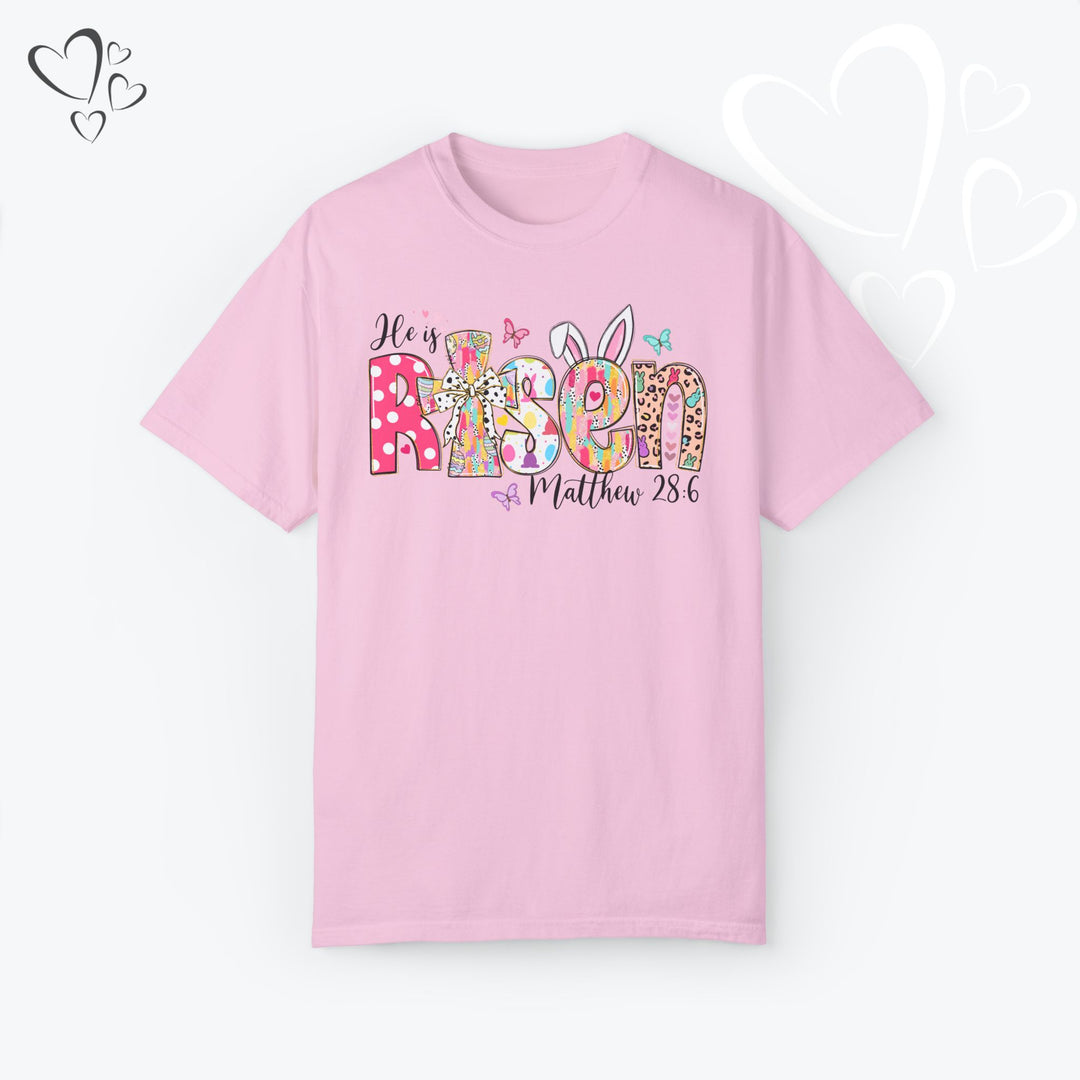 Comfort Colors® Easter "He is Risen" Shirt, Christian T-Shirt