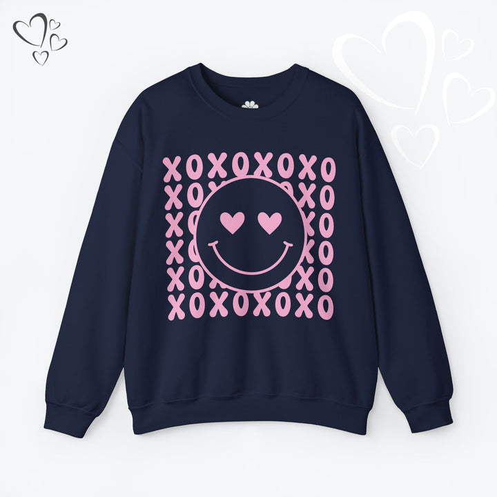 Smiley Face XOXO Sweatshirt, Vintage XOXO Valentine Sweatshirt