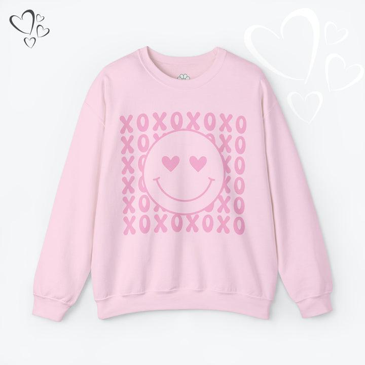 Smiley Face XOXO Sweatshirt, Vintage XOXO Valentine Sweatshirt