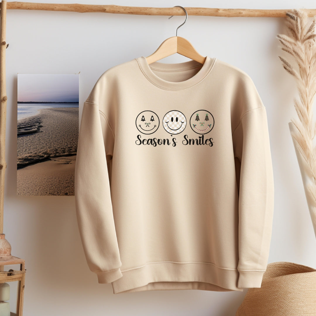 Smiling Face Christmas Sweatshirt